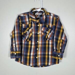 Sprockets Toddler Boys Plaid Western Pearl Snap Up Shirt Multicolor 3T 2013
